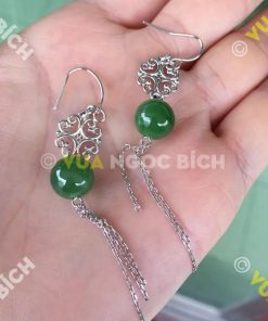 Bông Tai Ngọc Bích Nephrite Jade (BT038)