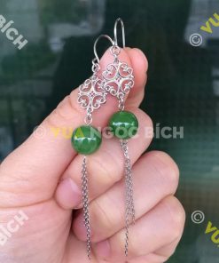 Bông Tai Ngọc Bích Nephrite Jade (BT038)