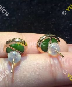 Bông Tai Ngọc Bích Nephrite Jade (BT040)