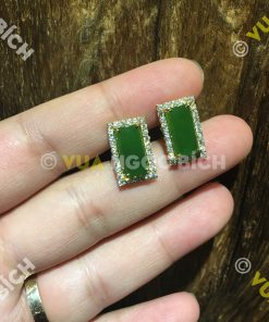 Bông Tai Ngọc Bích Nephrite Jade (BT041)