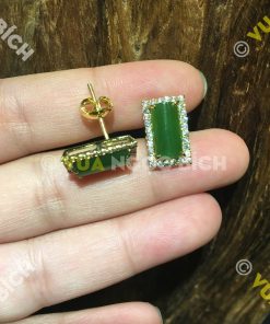 Bông Tai Ngọc Bích Nephrite Jade (BT041)