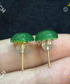 Bông Tai Ngọc Bích Nephrite Jade (BT043)