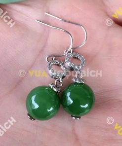 Bông Tai Ngọc Bích Nephrite Jade (BT044)