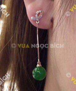Bông Tai Ngọc Bích Nephrite Jade (BT045)