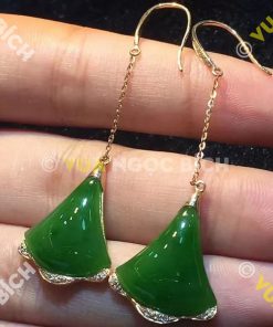 Bông Tai Ngọc Bích Nephrite Jade (BT047)