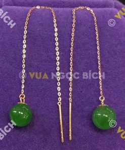 Bông Tai Ngọc Bích Nephrite Jade (BT049)
