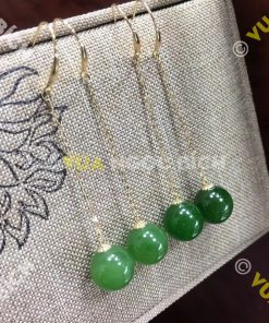 Bông Tai Ngọc Bích Nephrite Jade (BT049)