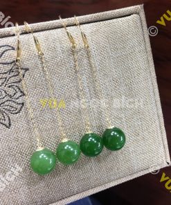 Bông Tai Ngọc Bích Nephrite Jade (BT049)