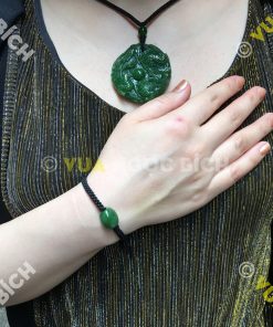 Mặt Dây Long Phụng Sum Vầy Ngọc Bích Nephrite Jade (MD049)