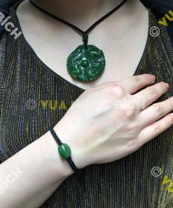 Mặt Dây Long Phụng Sum Vầy Ngọc Bích Nephrite Jade (MD049) 16 Mặt Dây Long Phụng Sum Vầy Ngọc Bích Nephrite Jade (MD049)