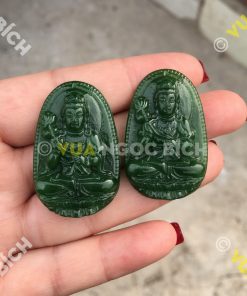 Mặt Dây Phật Bản Mệnh Ngọc Bích Nephrite Jade (MD059)