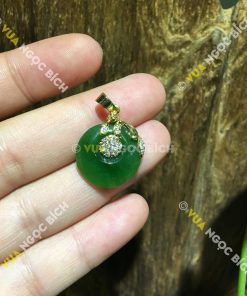 Mặt Dây Đồng Điếu Ngọc Bích Nephrite Jade (MD073)