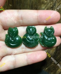 Mặt Dây Hồ Ly Ngọc Bích Nephrite Jade (MD074)