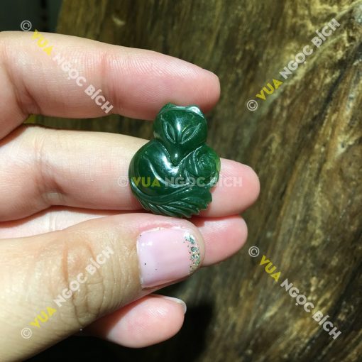 Mặt Dây Hồ Ly Ngọc Bích Nephrite Jade (MD074)