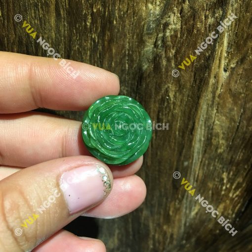 Mặt Dây Hoa Mẫu Đơn Ngọc Bích Nephrite Jade (MD076)