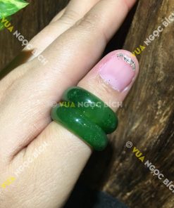 Nhẫn Bầu Ngọc Bích Nephrite Jade (NN030)