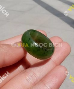 Nhẫn Bầu Ngọc Bích Nephrite Jade (NN033)