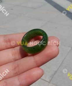 Nhẫn Bầu Ngọc Bích Nephrite Jade (NN033)