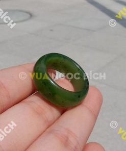 Nhẫn Bầu Ngọc Bích Nephrite Jade (NN033)