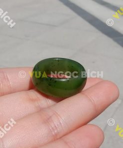 Nhẫn Bầu Ngọc Bích Nephrite Jade (NN033)