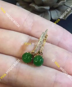 Bông Tai Ngọc Bích Nephrite Jade (BT050)