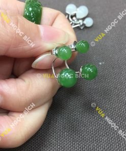 Bông Tai Ngọc Bích Nephrite Jade (BT051)