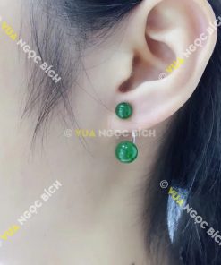 Bông Tai Ngọc Bích Nephrite Jade (BT051)