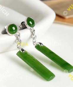 Bông Tai Ngọc Bích Nephrite Jade (BT052)