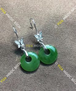 Bông Tai Ngọc Bích Nephrite Jade (BT053)
