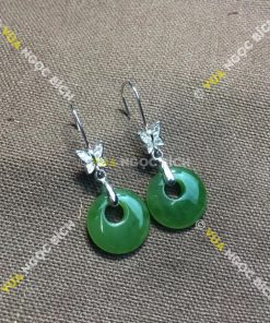 Bông Tai Ngọc Bích Nephrite Jade (BT053)