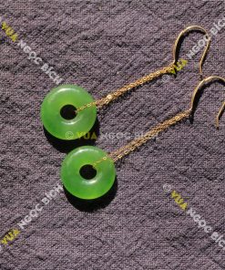 Bông Tai Ngọc Bích Nephrite Jade (BT054)