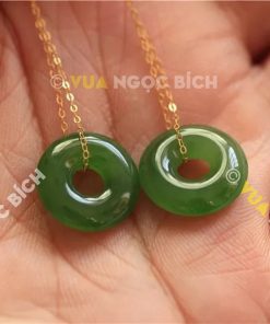 Bông Tai Ngọc Bích Nephrite Jade (BT054)
