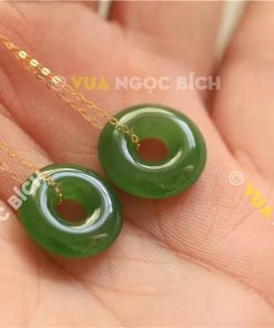 Bông Tai Ngọc Bích Nephrite Jade (BT054)