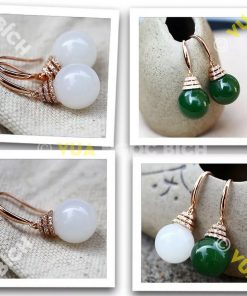 Bông Tai Ngọc Bích Nephrite Jade (BT055) 14 Bông Tai Ngọc Bích Nephrite Jade (BT055)