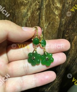 Bông Tai Ngọc Bích Nephrite Jade (BT060)