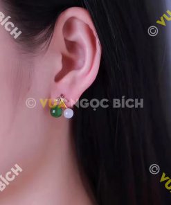 Bông Tai Ngọc Bích Nephrite Jade (BT061)