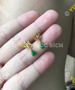 Bông Tai Ngọc Bích Nephrite Jade (BT062)