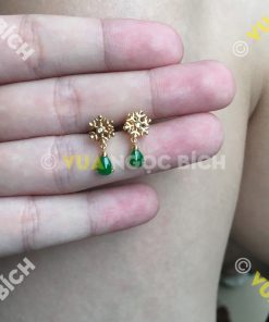 Bông Tai Ngọc Bích Nephrite Jade (BT062)