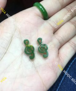 Bông Tai Ngọc Bích Nephrite Jade (BT064)