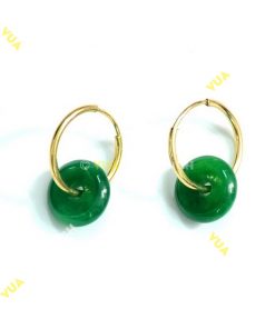 Bông Tai Ngọc Bích Nephrite Jade (BT066)