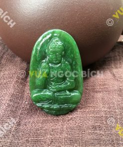 Phật Bản Mệnh Phật A Di Đà Ngọc Bích Nephrite Jade(MD098)