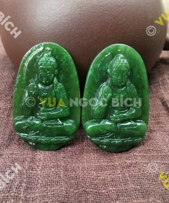 Phật Bản Mệnh Phật A Di Đà Ngọc Bích Nephrite Jade(MD098)