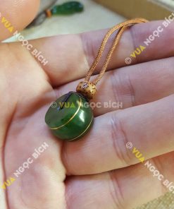 Mặt Dây Đồng Điếu Ngọc Bích Nephrite Jade (MD087)