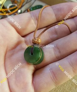 Mặt Dây Đồng Điếu Ngọc Bích Nephrite Jade (MD087)