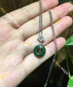 Mặt Dây Đồng Điếu Ngọc Bích Nephrite Jade (MD081) 12 Mặt Dây Đồng Điếu Ngọc Bích Nephrite Jade (MD081)