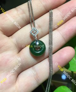 Mặt Dây Đồng Điếu Ngọc Bích Nephrite Jade (MD081)