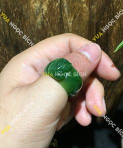 Nhẫn Ngọc Bích Nephrite Jade Bản Liền (NN042) 16 Nhẫn Ngọc Bích Nephrite Jade Bản Liền (NN042)