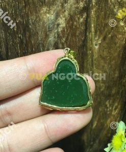 Mặt Dây Phật Di Lạc Ngọc Bích Nephrite Jade Bọc Vàng (MD099) 16 Mặt Dây Phật Di Lạc Ngọc Bích Nephrite Jade Bọc Vàng (MD099)