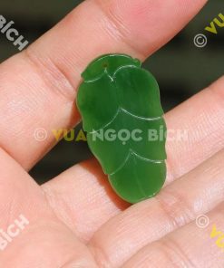 Mặt Chiếc Lá Ngọc Bích Nephrite Jade (MD108) 1