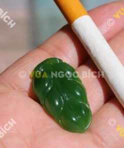 Mặt Chiếc Lá Ngọc Bích Nephrite Jade (MD108)